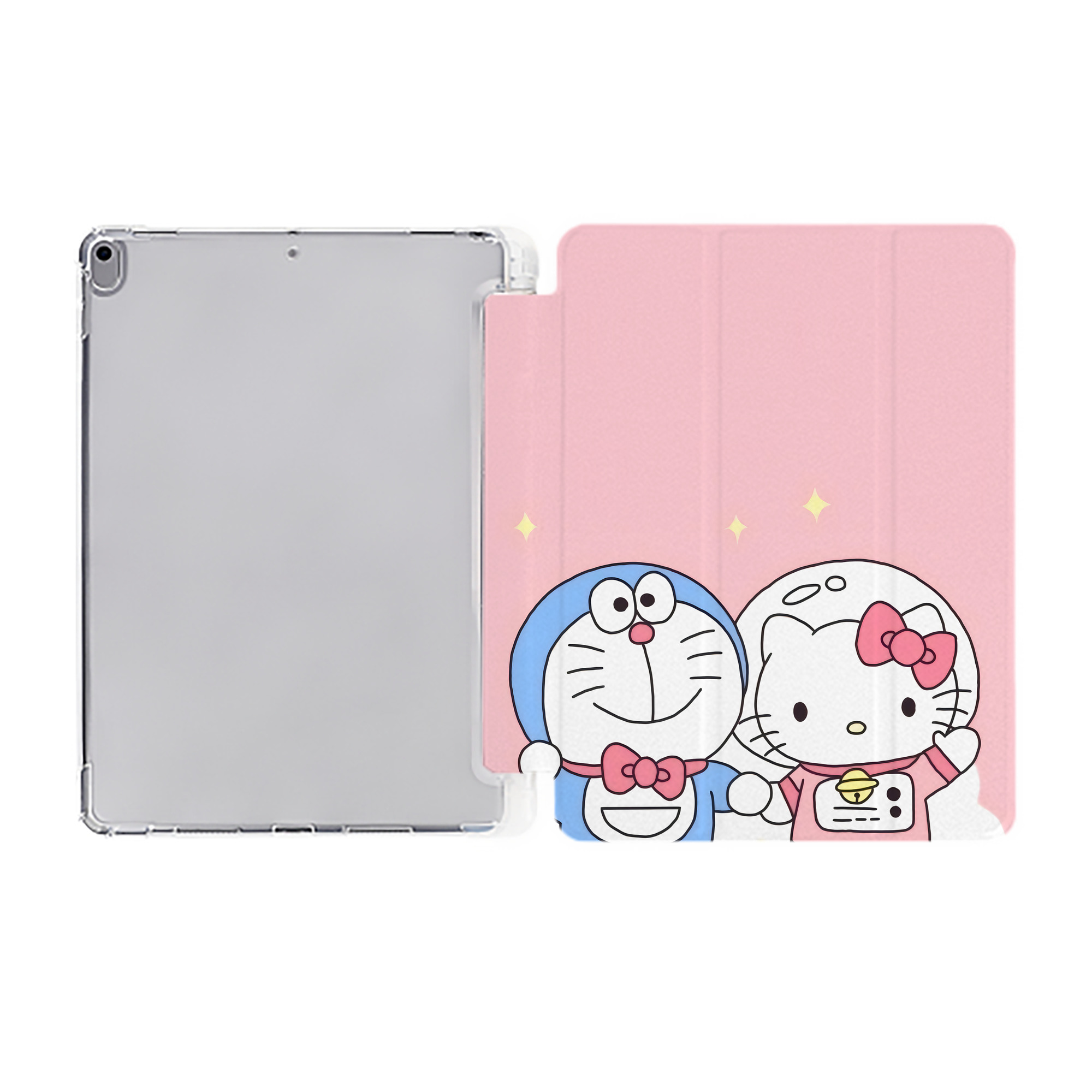 （画像用） ドラえもん Doraemon IPad ケース ペン収納付き 三つ折りスタンド PUレザー×シリコン 対応機種9.5/10.5/10.9インチ